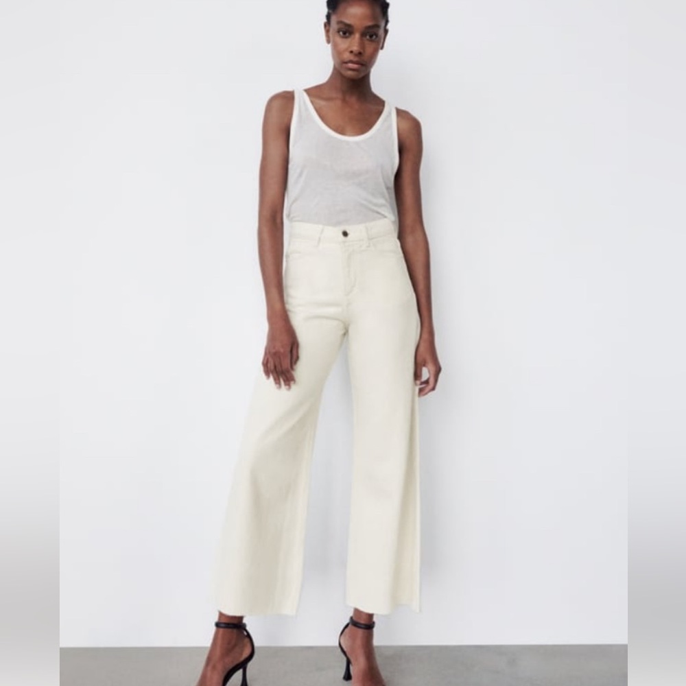 Zara Culotte Jeans Wide Leg Ankle Length, size 4
